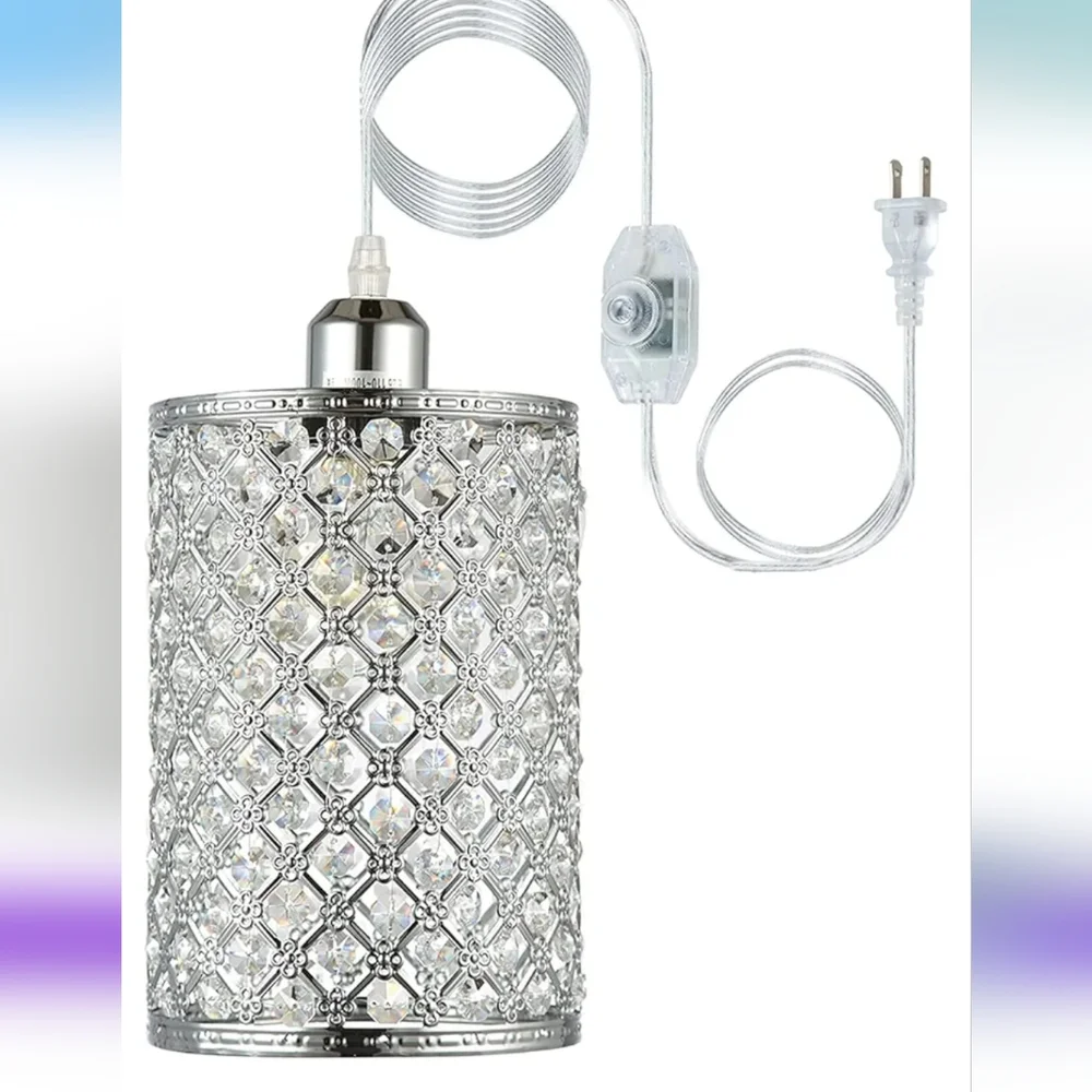 HMVPL Plug in Pendant Lighting Fixtures with Long Hanging Cord and Dimmer Switch